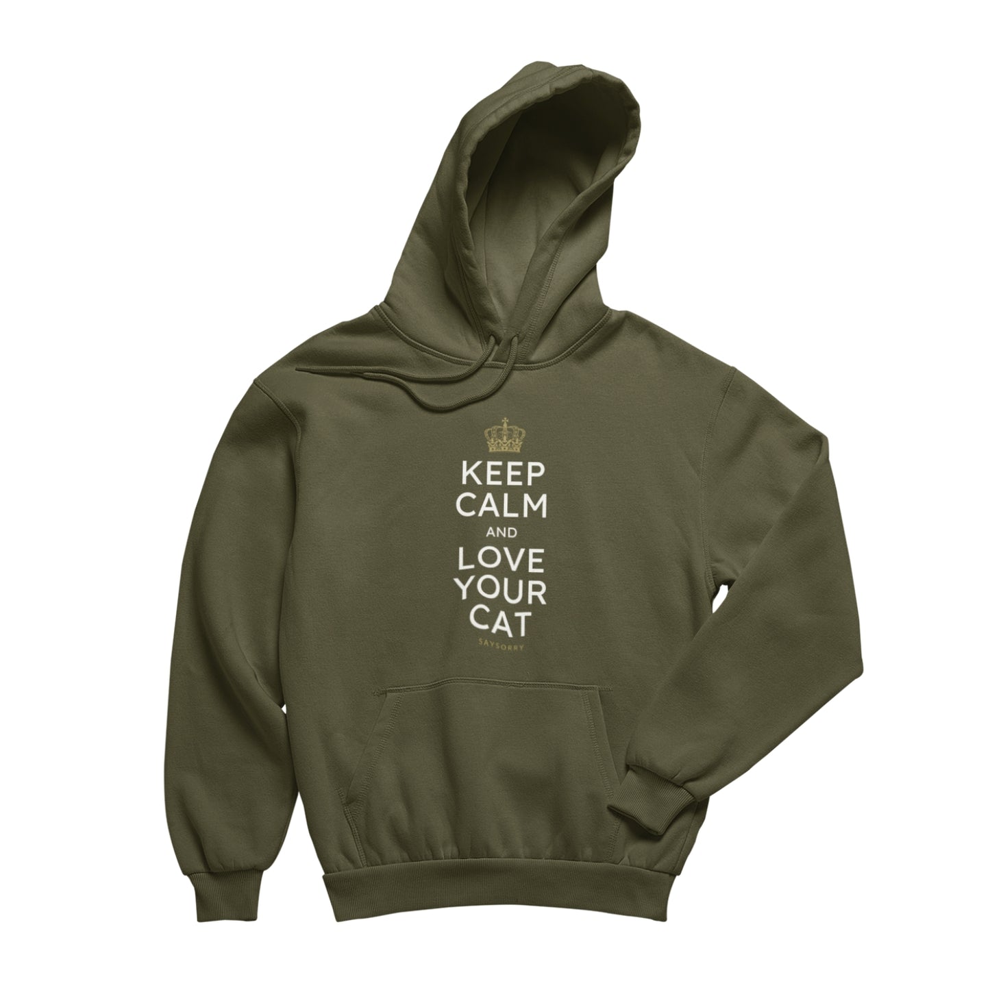 Organic Unisex Hoodie »Keep calm and love your cat«