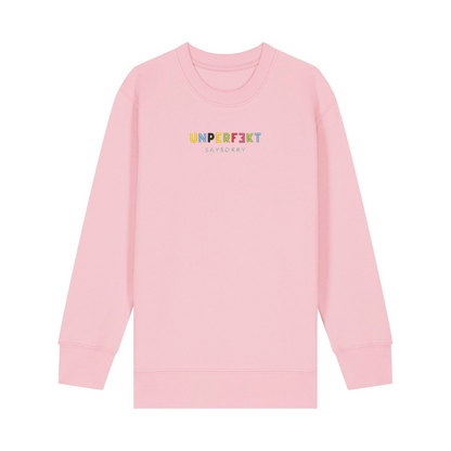 100% Organic unisex Kids Pullover »Unperfekt ist bunt« hochwertig bestickt