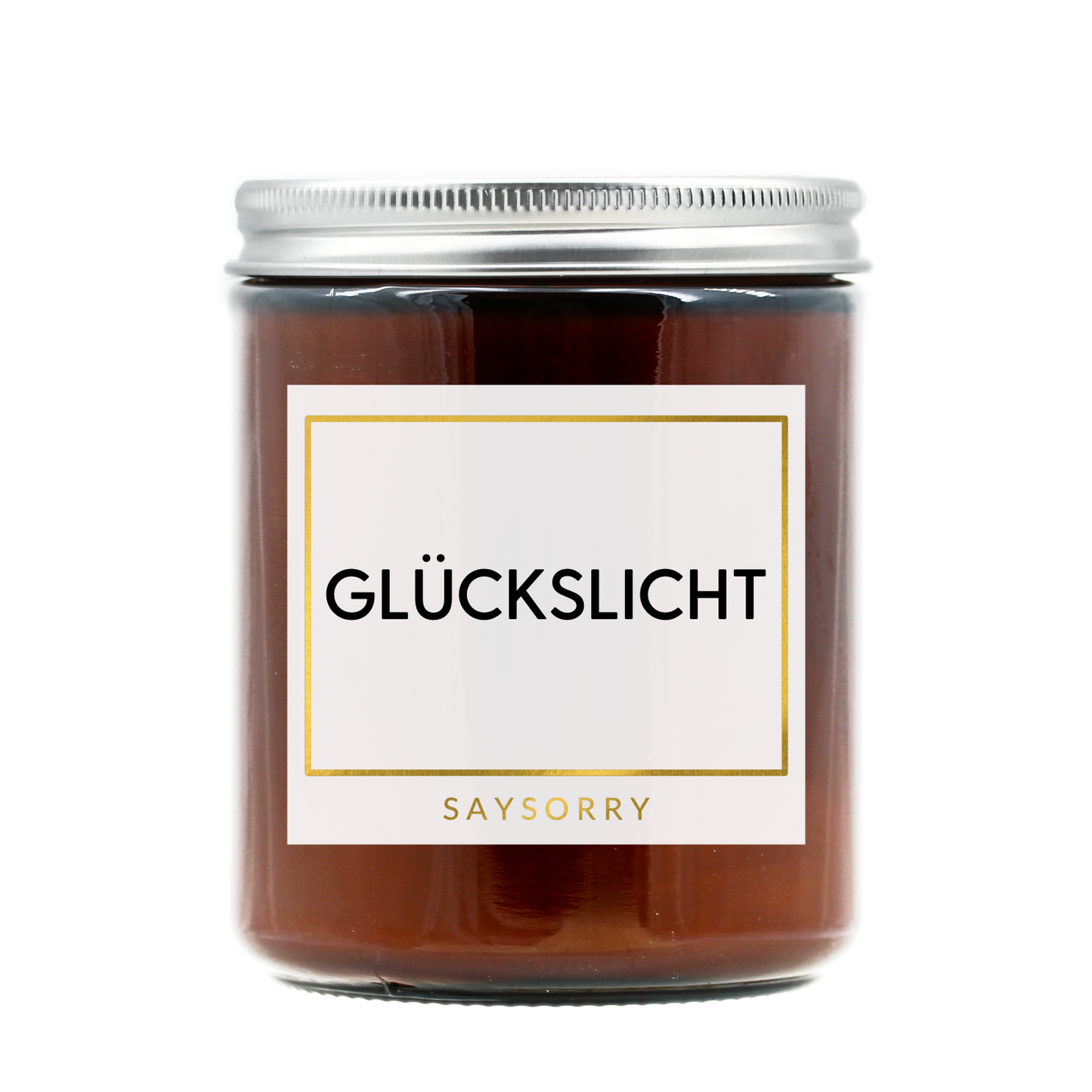 »Glückslicht« handgegossene Affirmations-Duftkerze in Premium-Qualität