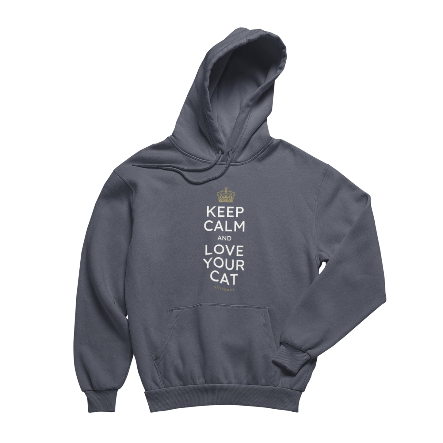 Organic Unisex Hoodie »Keep calm and love your cat«