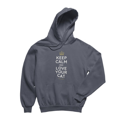 Organic Unisex Hoodie »Keep calm and love your cat«