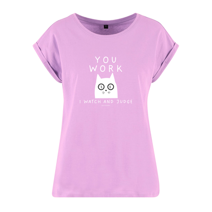 Organic Alle-Größen-Shirt »You work I watch and judge«