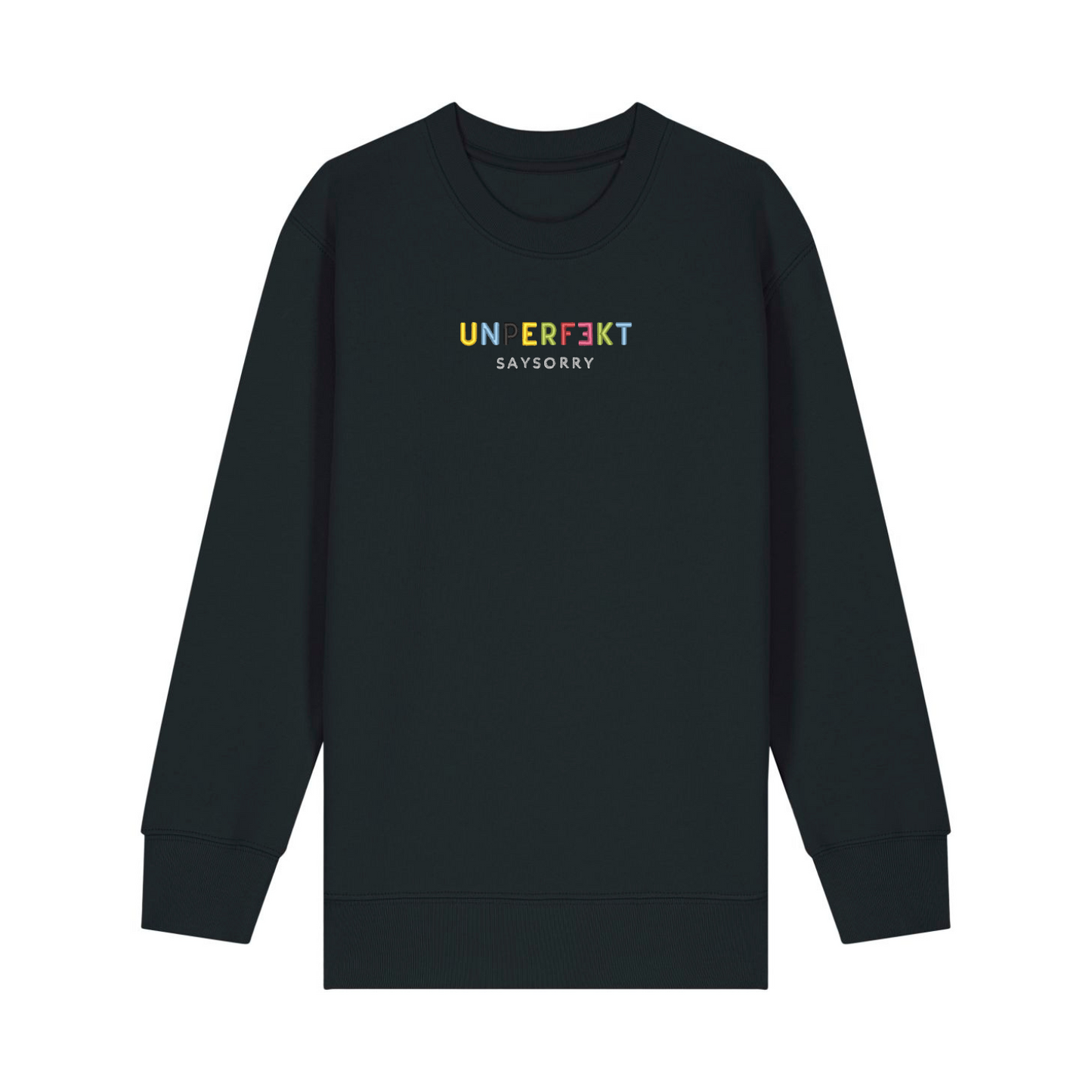 100% Organic unisex Kids Pullover »Unperfekt ist bunt« hochwertig bestickt