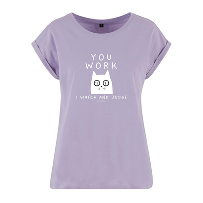 Organic Alle-Größen-Shirt »You work I watch and judge«