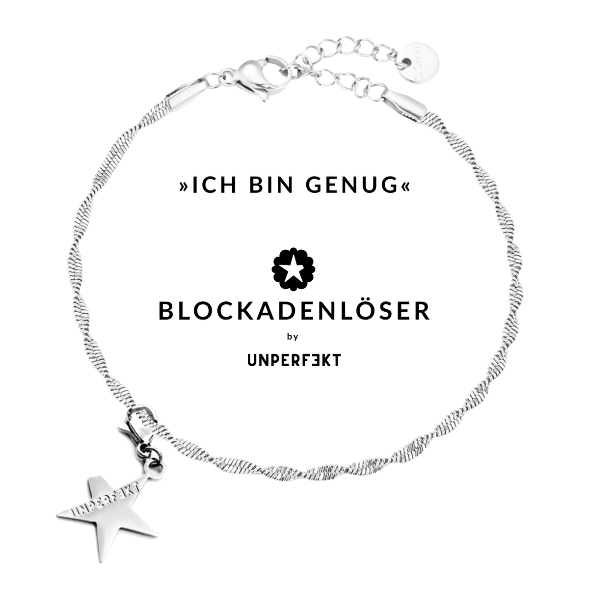 »Ich bin genug« Blockadenlöser-Armband mit abgebrochenem Stern
