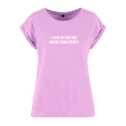 Organic Alle-Größen-Shirt »I love my Dog an maybe three People«