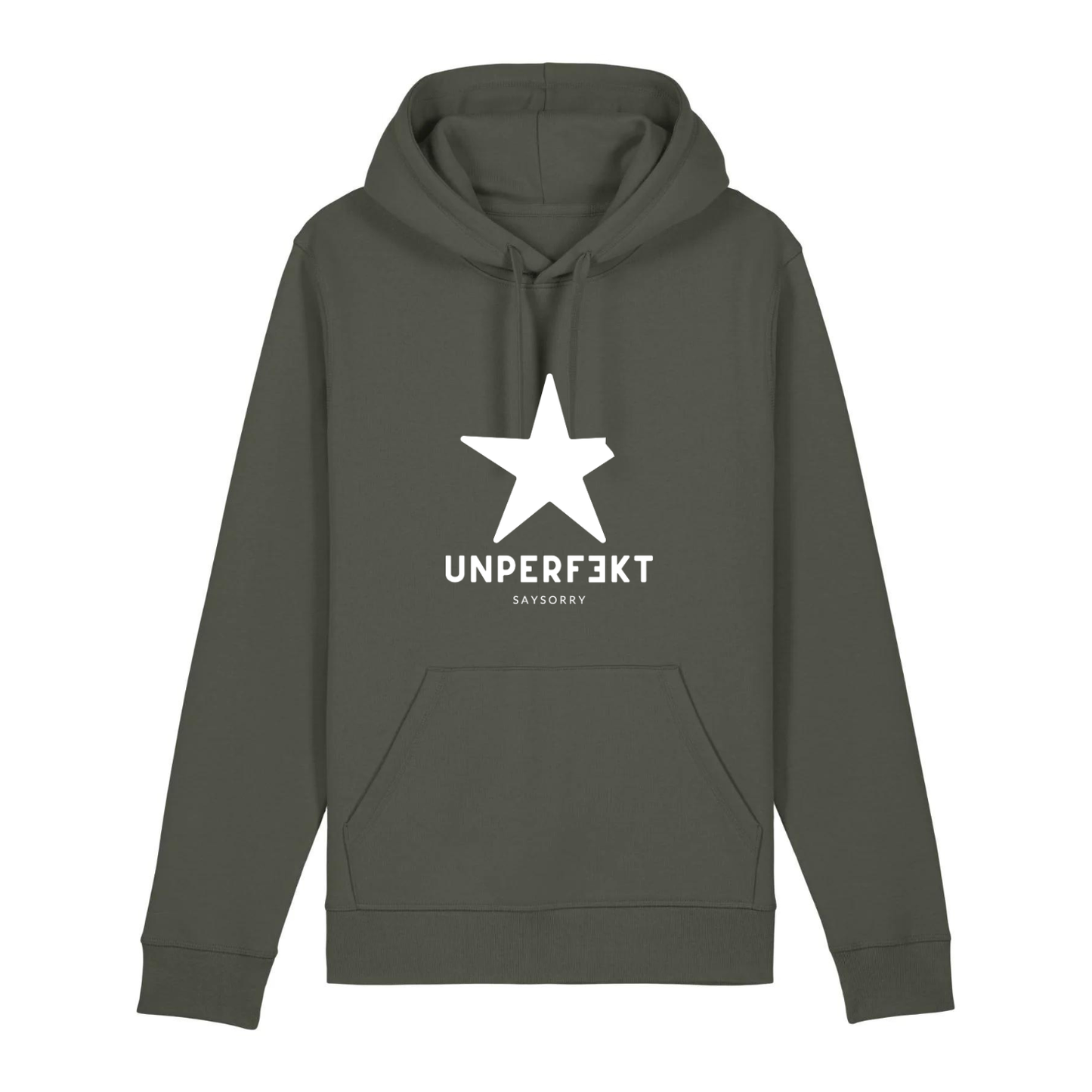 Organic unisex Hoodie in vielen Farben »unperfekt mit großem Stern«