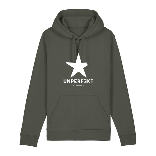 Organic unisex Hoodie in vielen Farben »unperfekt mit großem Stern«