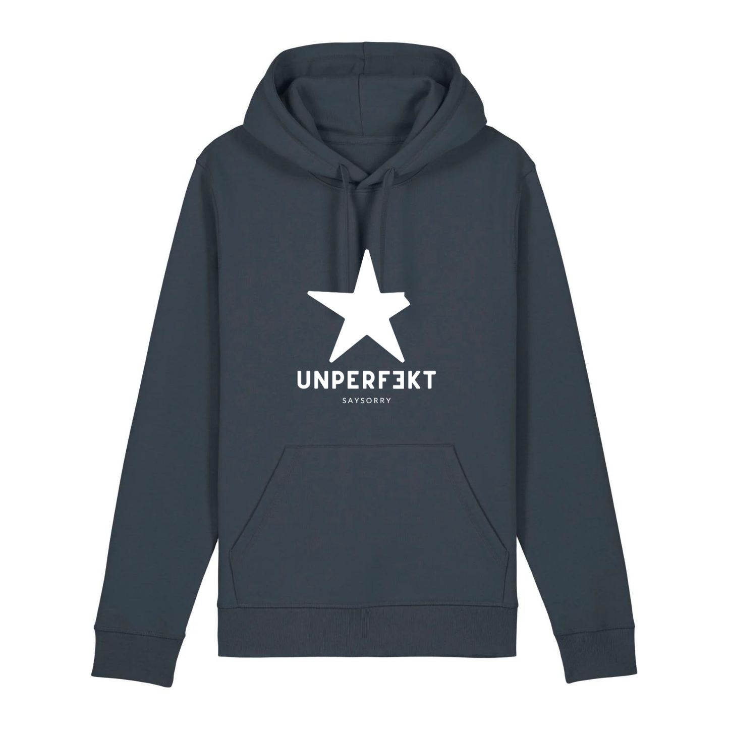 Organic unisex Hoodie in vielen Farben »unperfekt mit großem Stern«