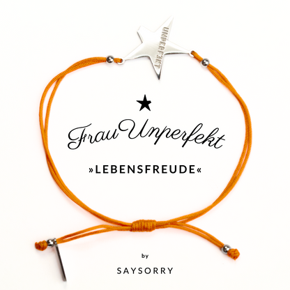 Armband »Lebensfreude« in Orange mit abgebrochenem Stern