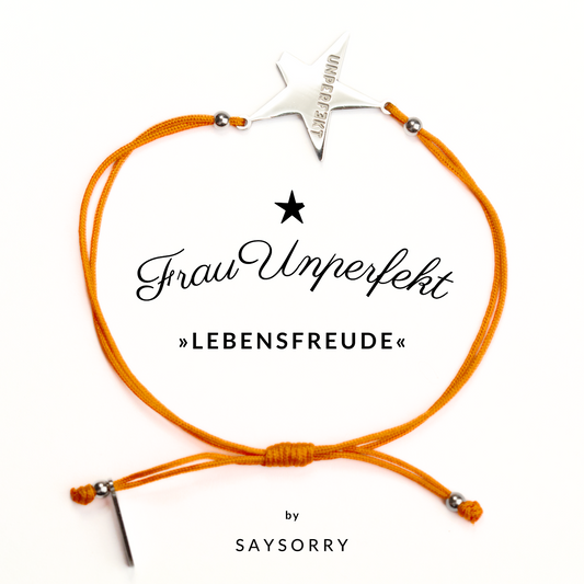 Armband »Lebensfreude« in Orange mit abgebrochenem Stern