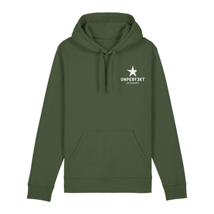 Organic unisex Hoodie »Unperfekt« Stern vorne bestickt, hinten bedruckt