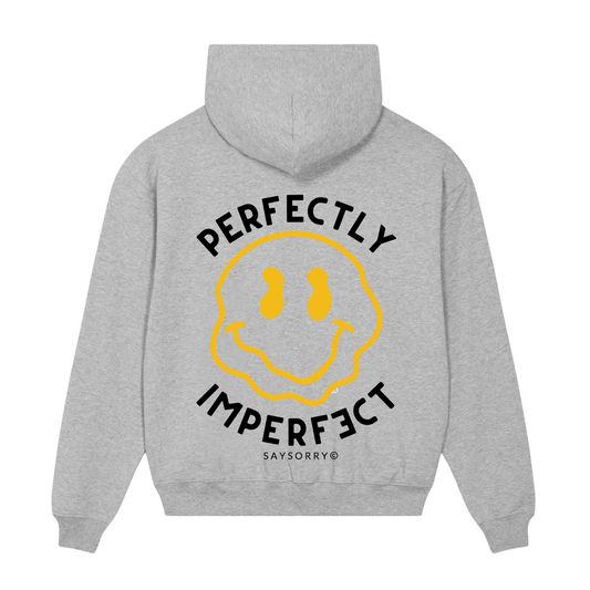 Heavy Raw Cotton Hoodie 100% Organic Unisex »Der unperfekte Smiley«