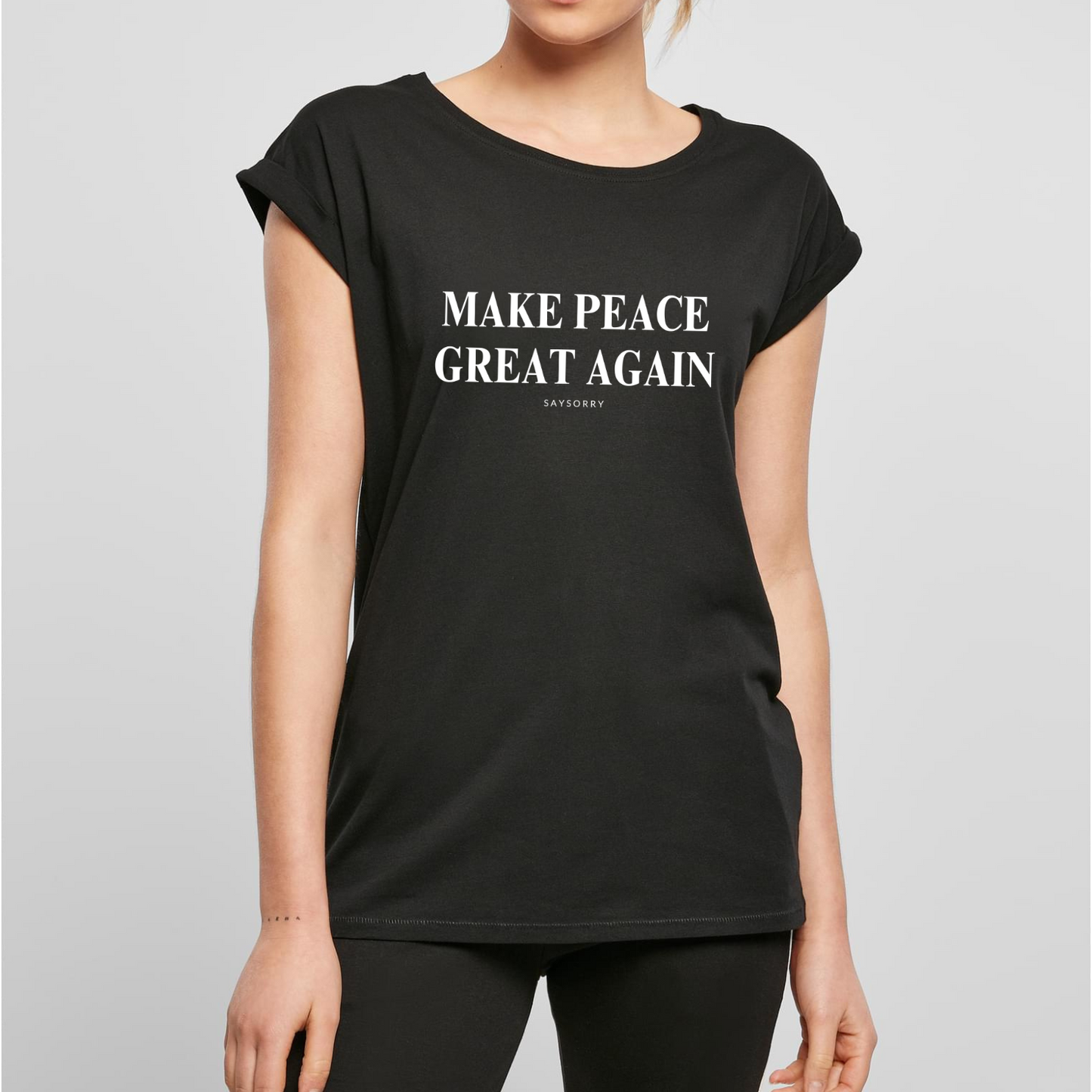 Organic Alle-Größen-Shirt »Make Peace Great Again«