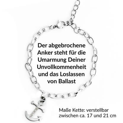 »Ich lass los« Seelenanker-Armband inkl. abgebrochenem Anker