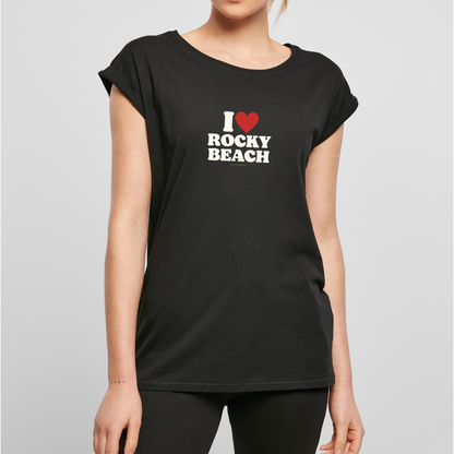 Organic Figurschmeichler-Shirt »I Love Rocky Beach«