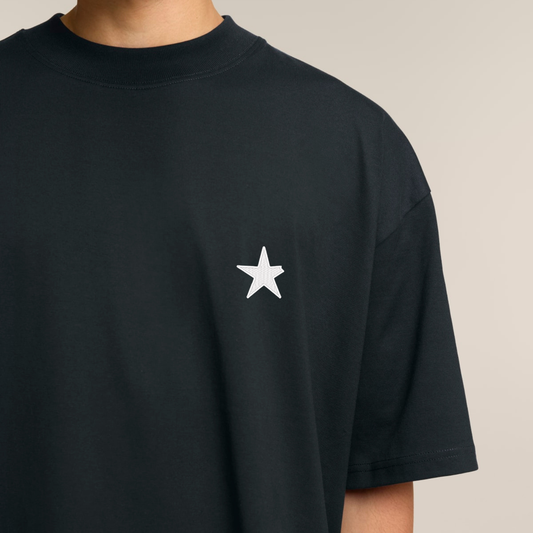 Premium Oversize T-Shirt »The Broken Star hochwertig bestickt« 100% Organic