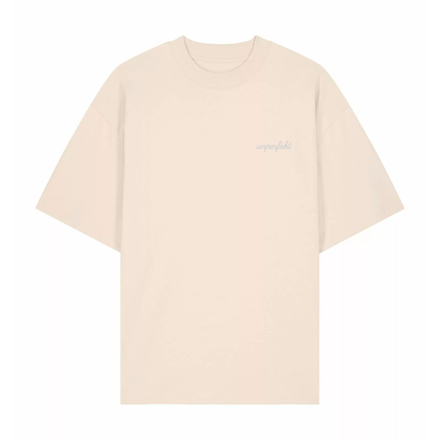 Premium Oversize T-Shirt »unperfekt im Retro-Style bestickt« Unisex 100% Organic