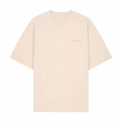 Premium Oversize T-Shirt »unperfekt im Retro-Style bestickt« Unisex 100% Organic