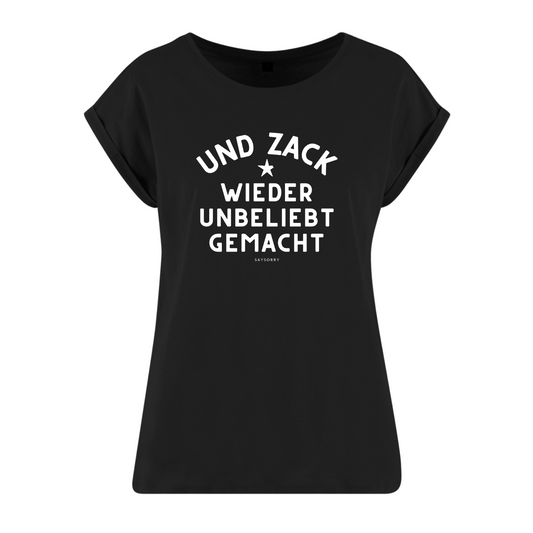 Organic Alle-Größen-Shirt weiss »Und Zack. Wieder unbeliebt gemacht.«