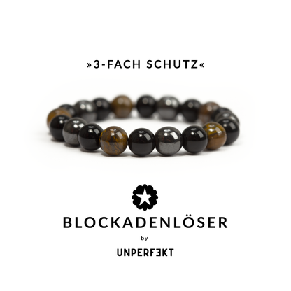»3-fach Schutz« Blockadenlöser aus Tigerauge, Hämatit und schwarzem Obsidian