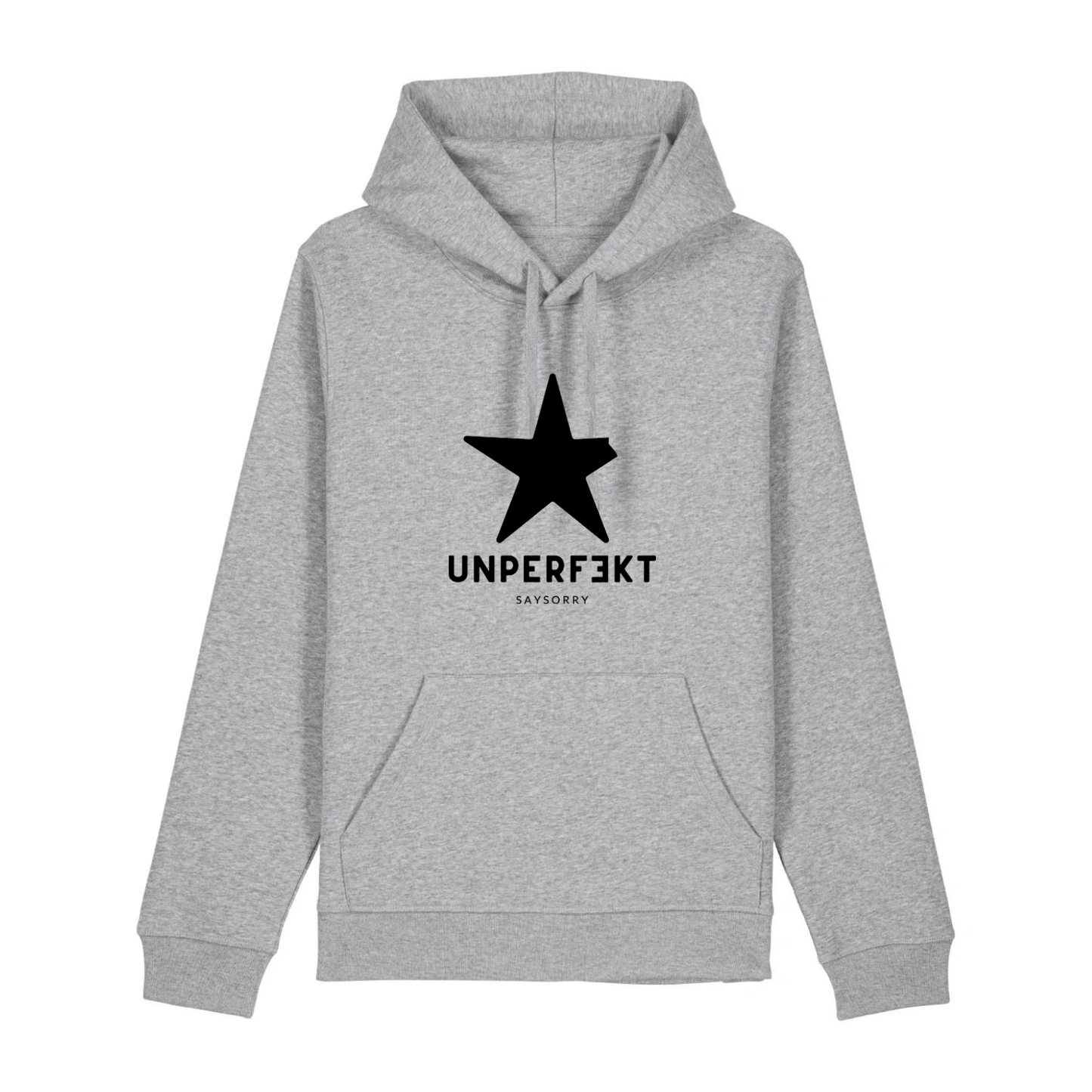 Organic unisex Hoodie in vielen Farben »unperfekt mit großem Stern«