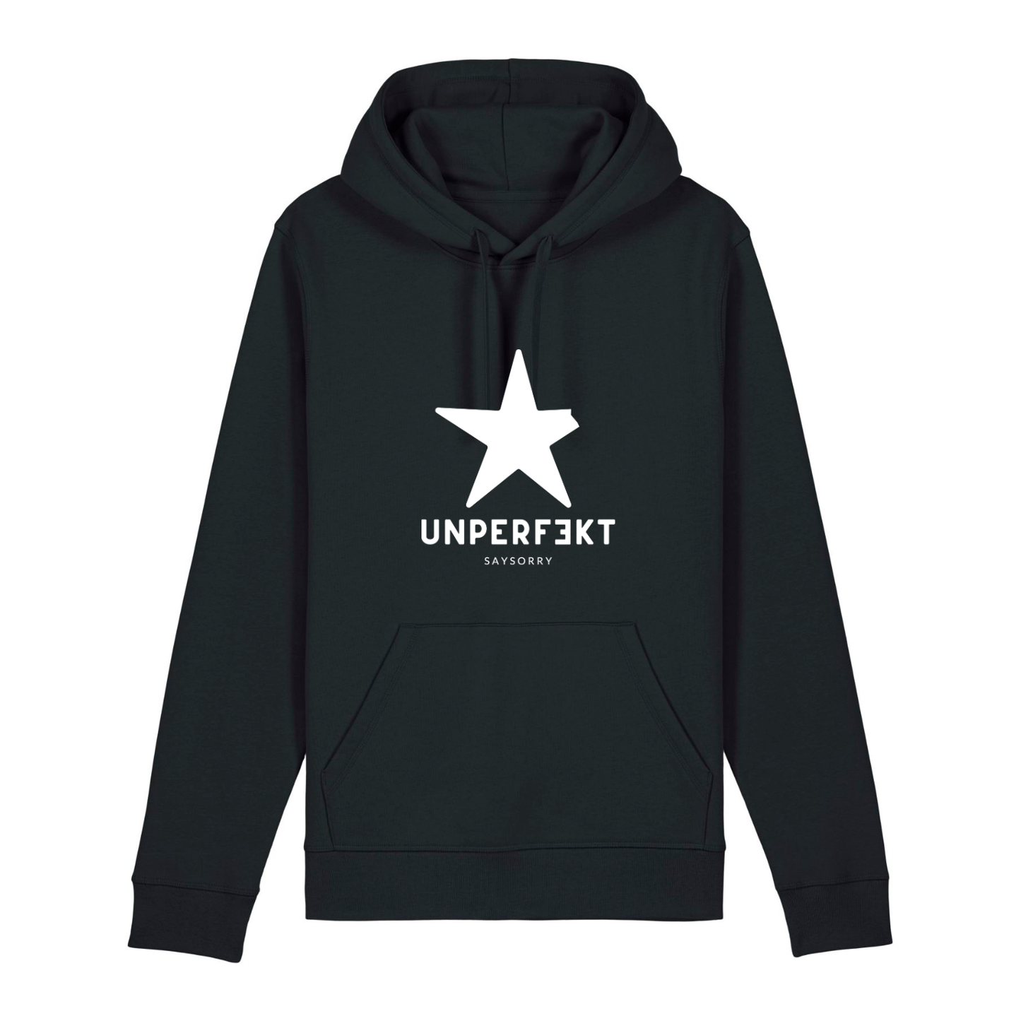 Organic unisex Hoodie in vielen Farben »unperfekt mit großem Stern«