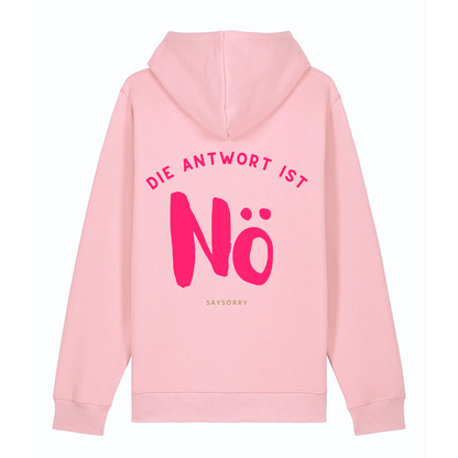 Organic unisex Hoodie in vielen Farben »Die Antwort ist Nö«