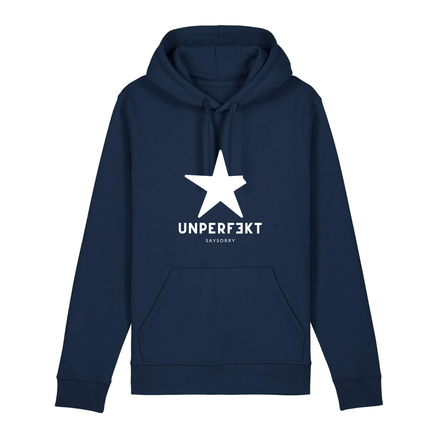 Organic unisex Hoodie in vielen Farben »unperfekt mit großem Stern«