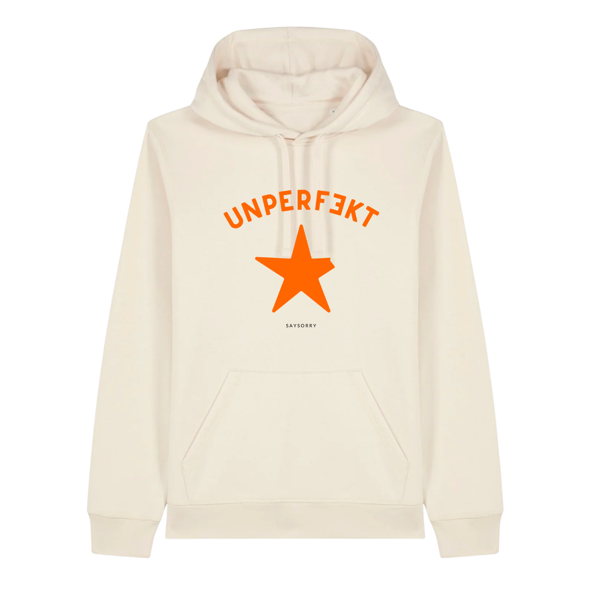 100% Organic unisex Hoodie »Unperfekt in Orange«