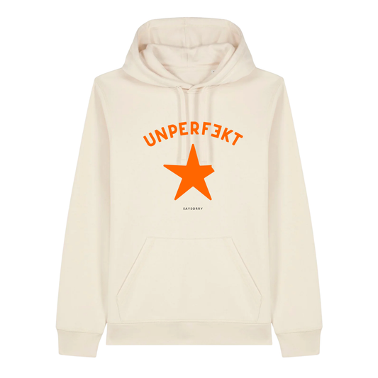 100% Organic unisex Hoodie »Unperfekt in Orange«