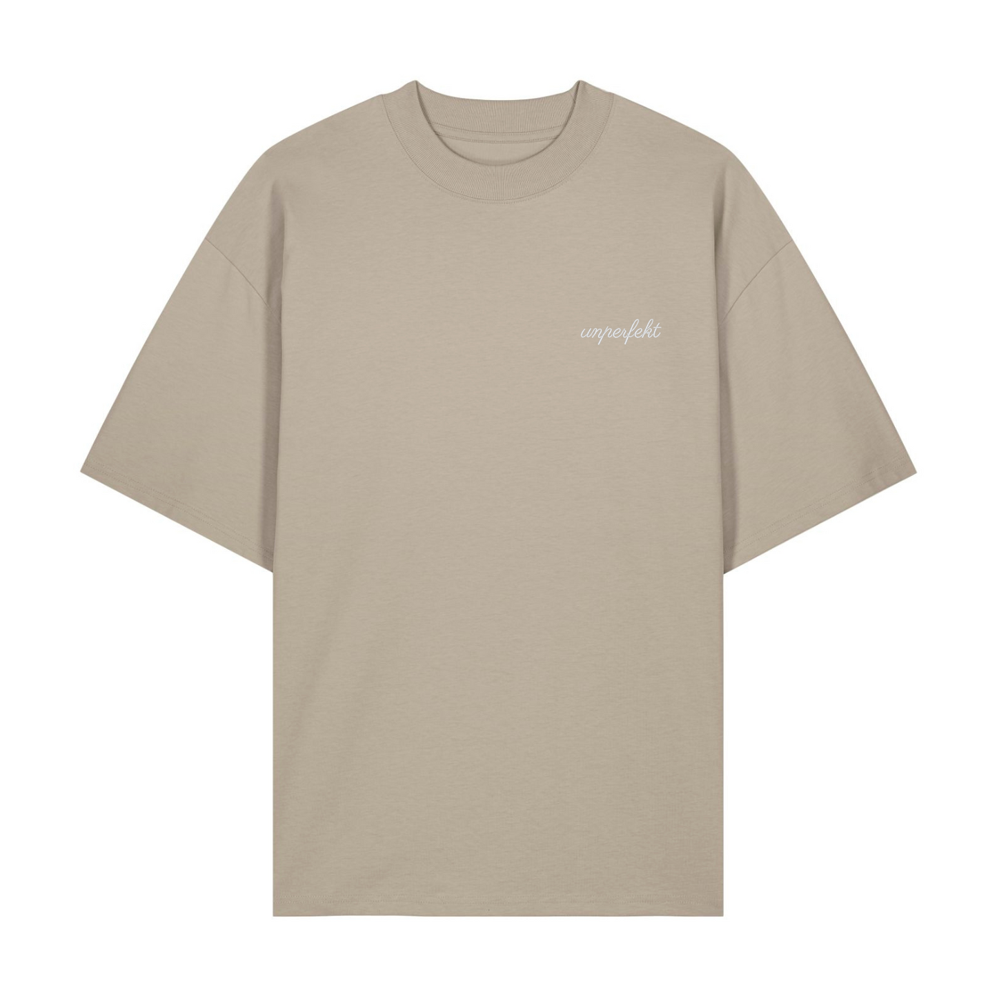 Premium Oversize T-Shirt »unperfekt im Retro-Style bestickt« Unisex 100% Organic