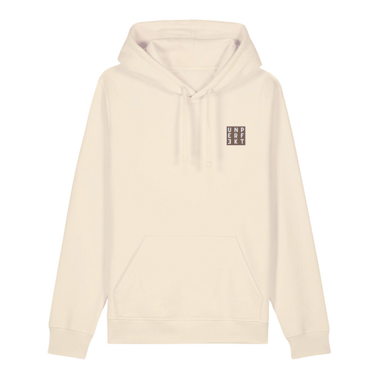 100% Organic unisex Hoodie in tollen Farben »Dezent Unperfekt« hochwertig bestickt