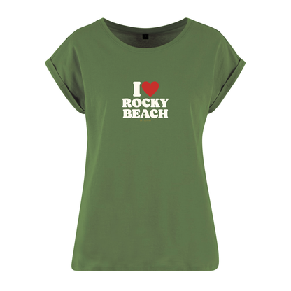 Organic Figurschmeichler-Shirt »I Love Rocky Beach«