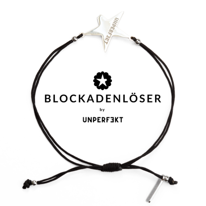 Blockadenlöser Armband in schwarz mit abgebrochenem Stern