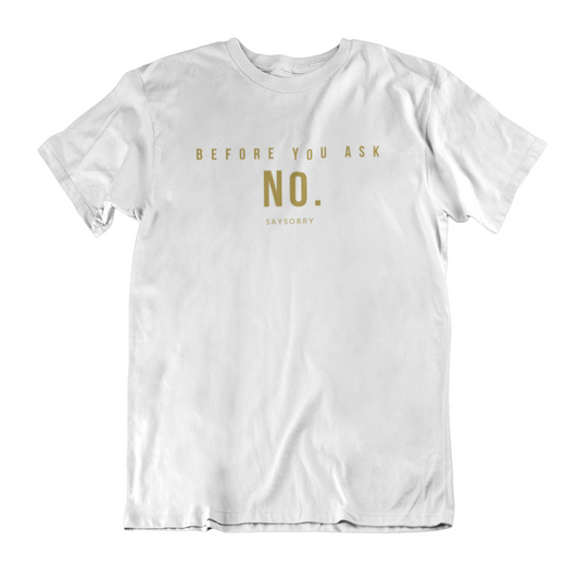 100% Organic Herren Shirt »Before you ask, No.«