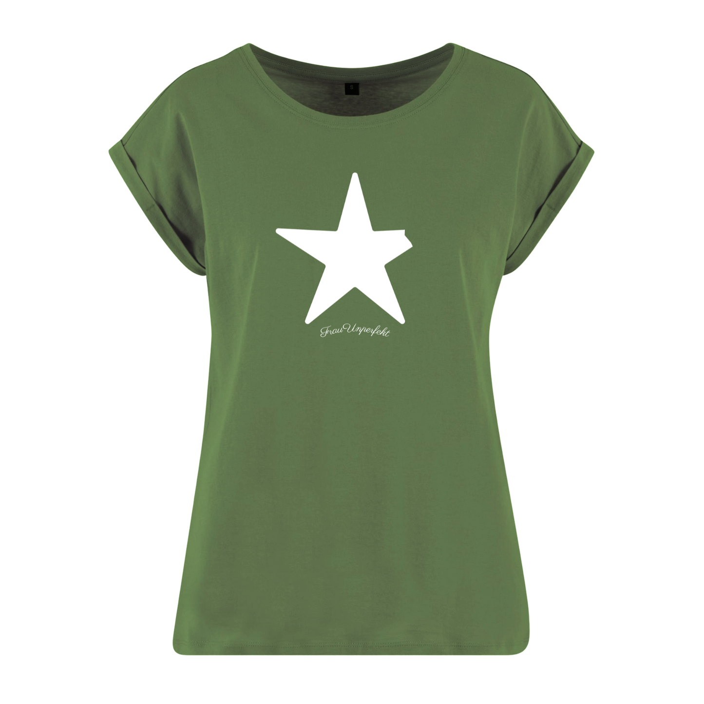 Organic Alle-Größen-Shirt »Unperfekt Stern Weiß im Vintage-Look«