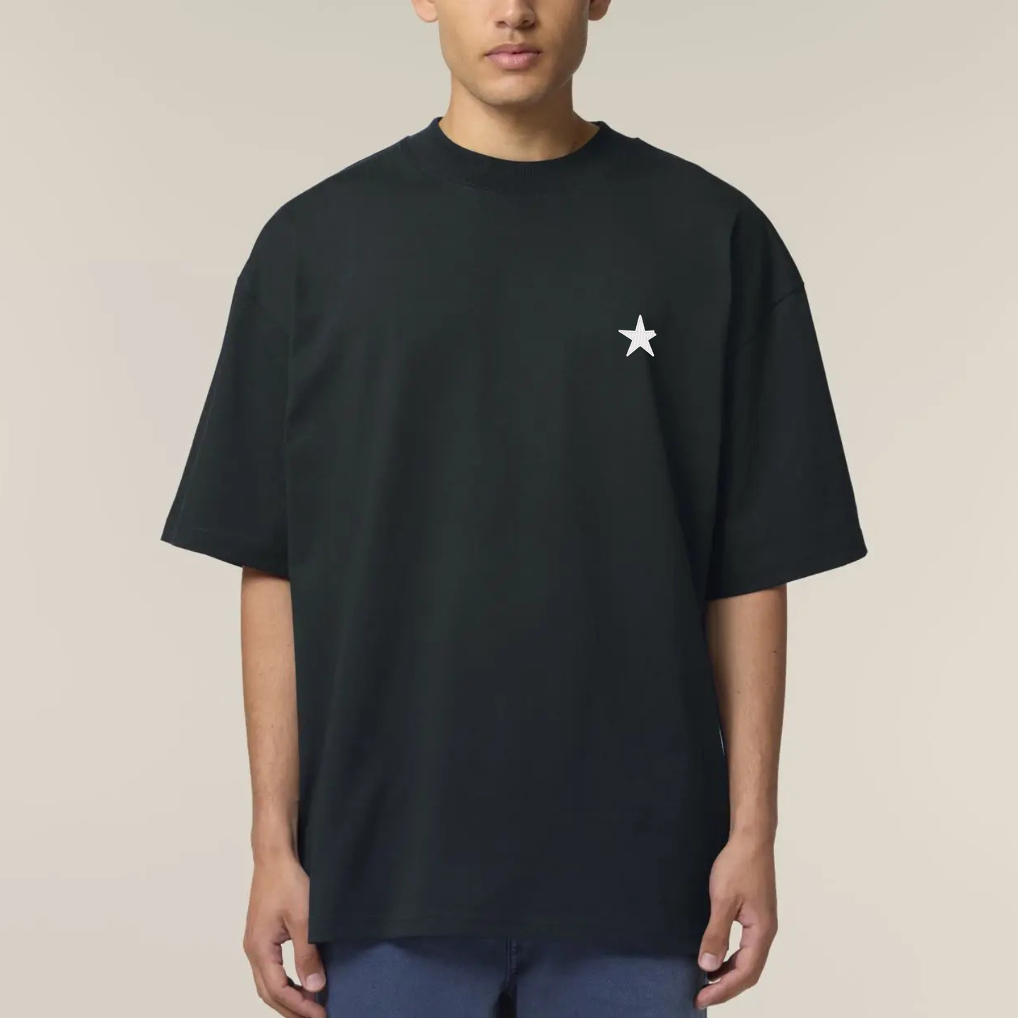 Premium Oversize T-Shirt »The Broken Star hochwertig bestickt« 100% Organic