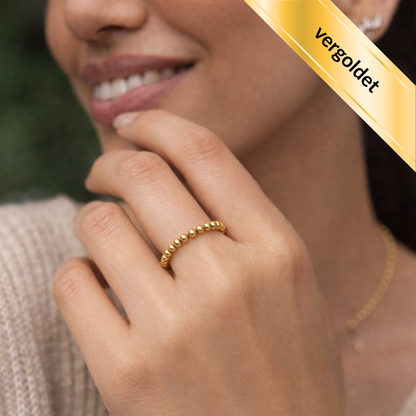 Flex-Ring vergoldet, passt elastisch bis Größe 54, nickelallergiefrei