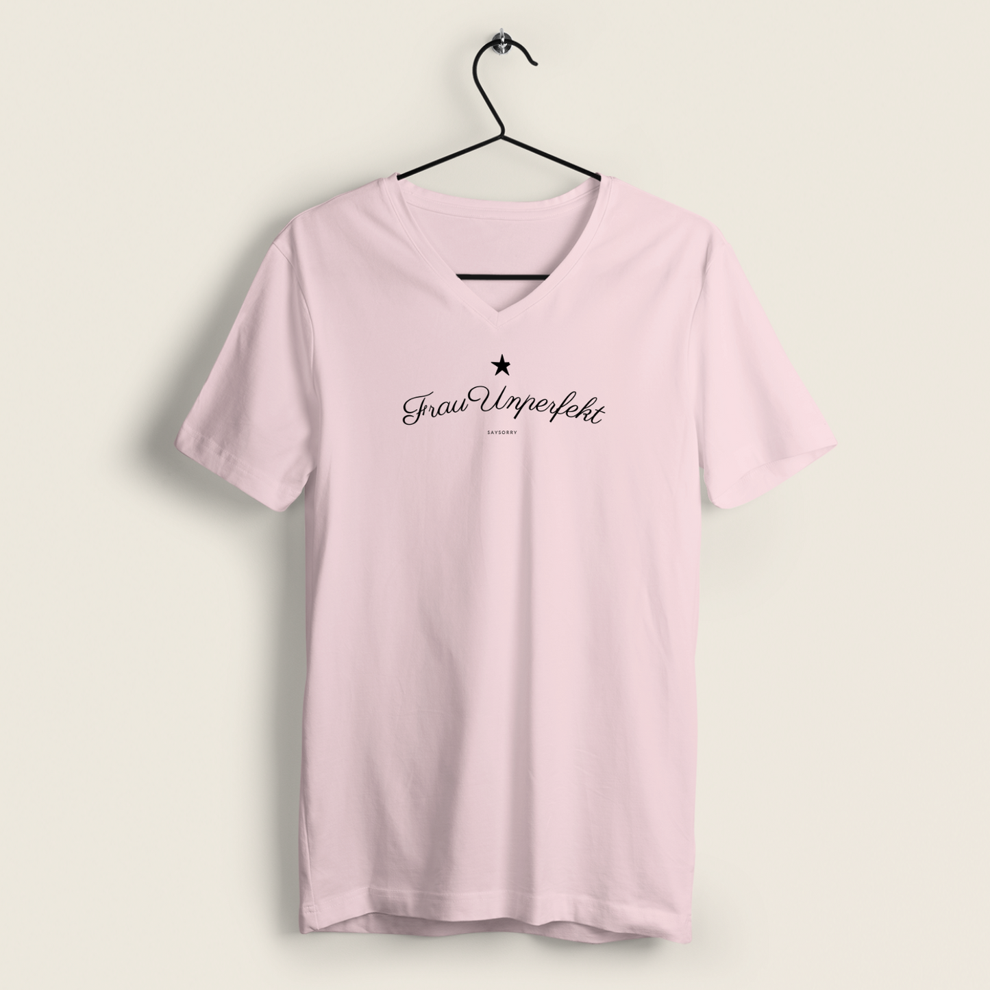 100% Organic V-Neck Damen Shirt »Frau Unperfekt«