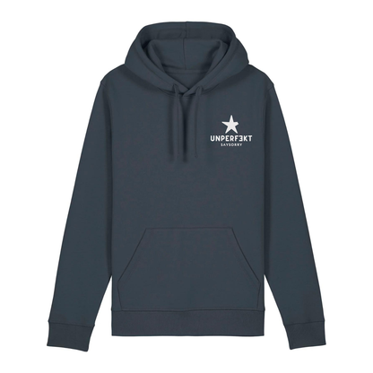 Organic unisex Hoodie »Unperfekt« Stern vorne bestickt, hinten bedruckt