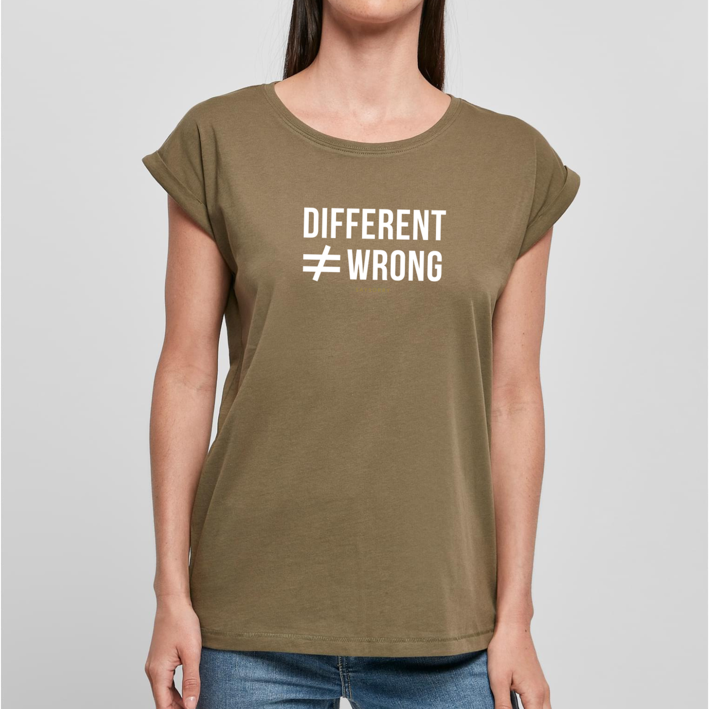 Organic Alle-Größen-Shirt weiss »Different ≠ Wrong«