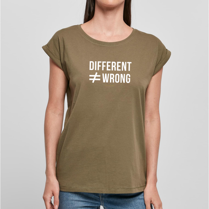 Organic Alle-Größen-Shirt weiss »Different ≠ Wrong«