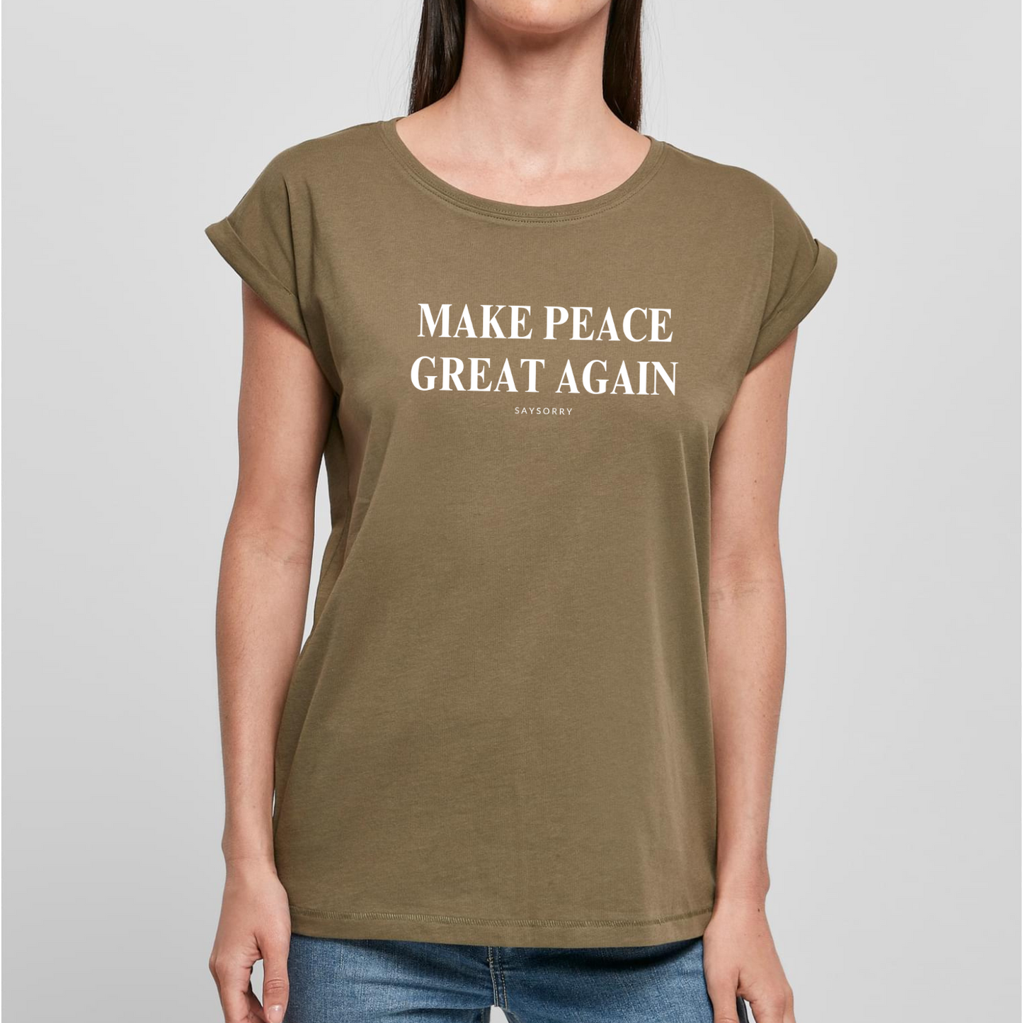 Organic Alle-Größen-Shirt »Make Peace Great Again«