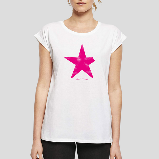 Organic Alle-Größen-Shirt »Unperfekt Stern Pink im Vintage-Look«