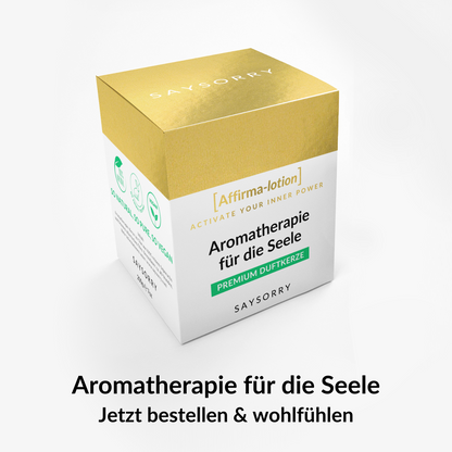 »Ich bin dankbar« handgegossene Affirmations-Duftkerze in edler Geschenkschachtel