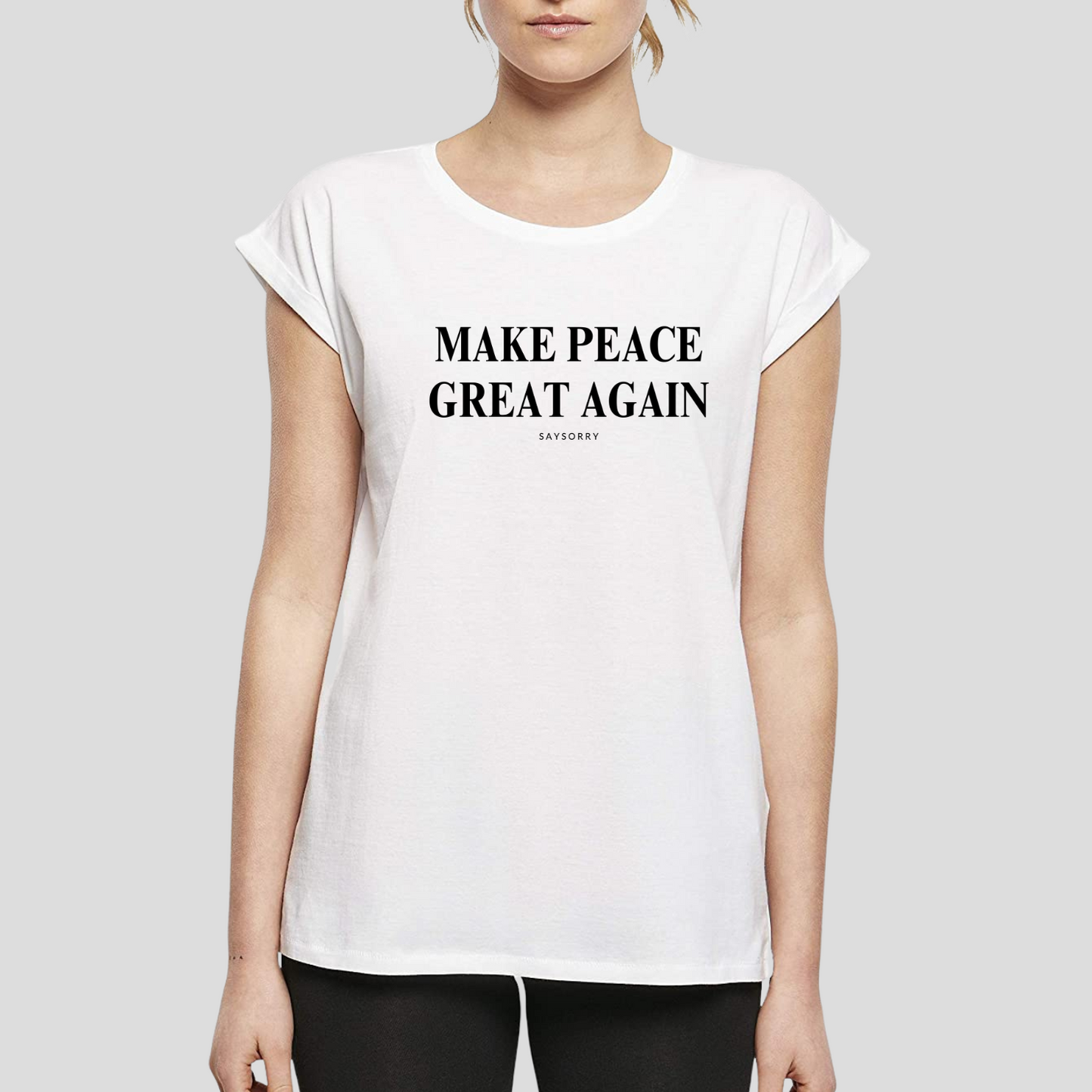 Organic Alle-Größen-Shirt »Make Peace Great Again«