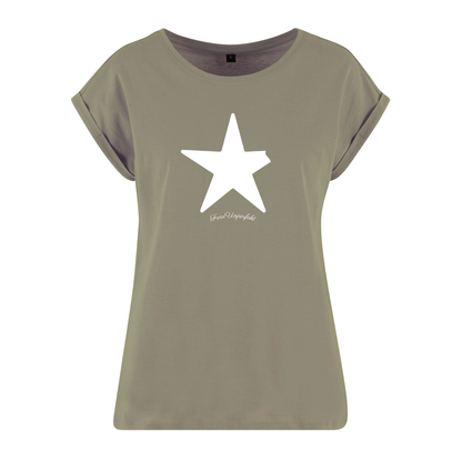Organic Alle-Größen-Shirt »Unperfekt Stern Weiß im Vintage-Look«