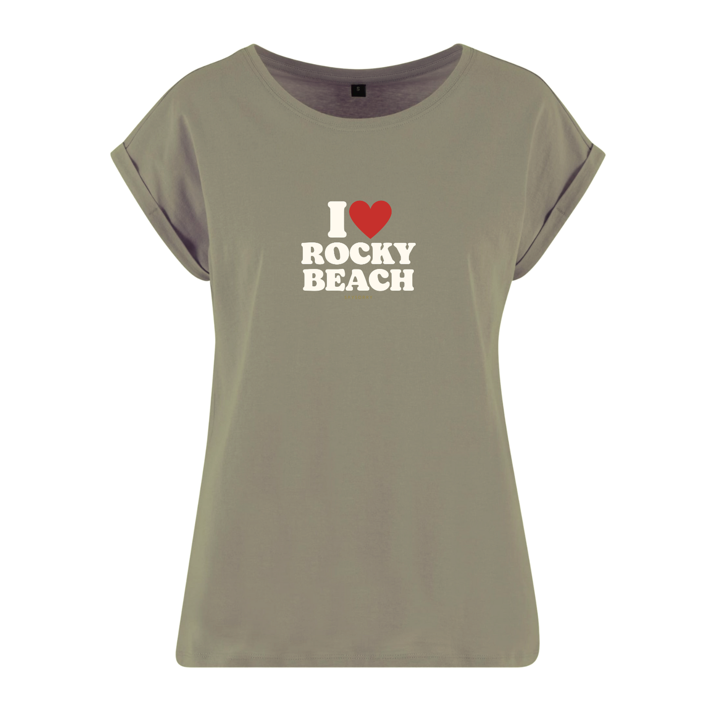 Organic Figurschmeichler-Shirt »I Love Rocky Beach«