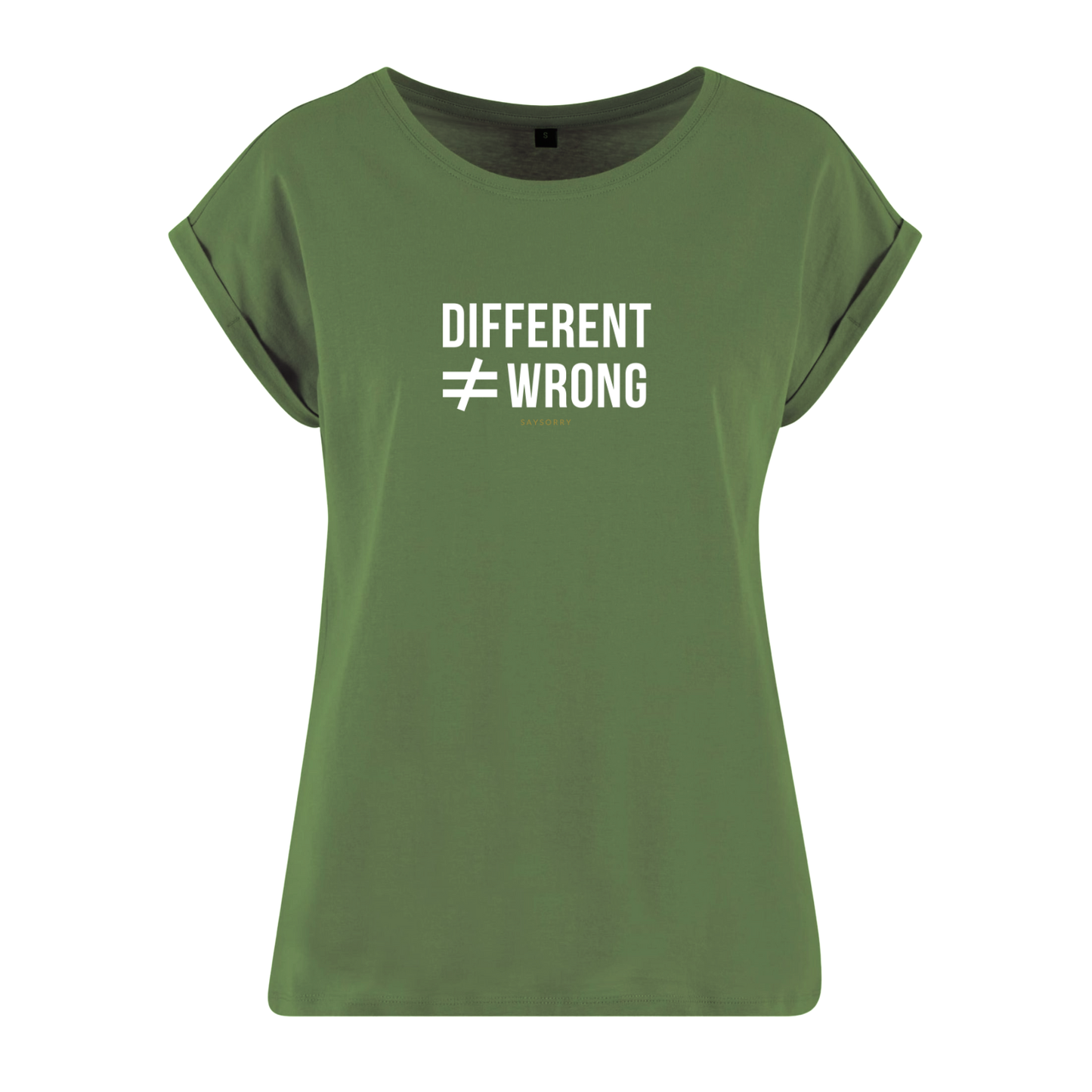 Organic Alle-Größen-Shirt weiss »Different ≠ Wrong«